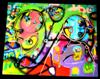 Chums, 4'x5', mixed media on canvas
